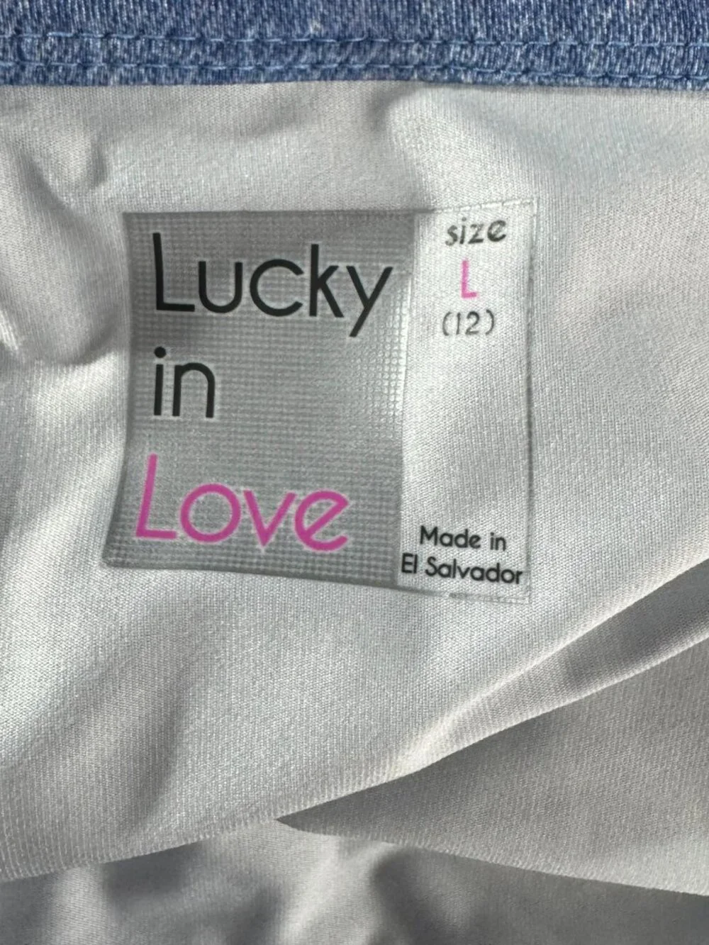Lucky In Love Tennis Skort Skirt Large Blue Tiered Printed Golf SS-2364